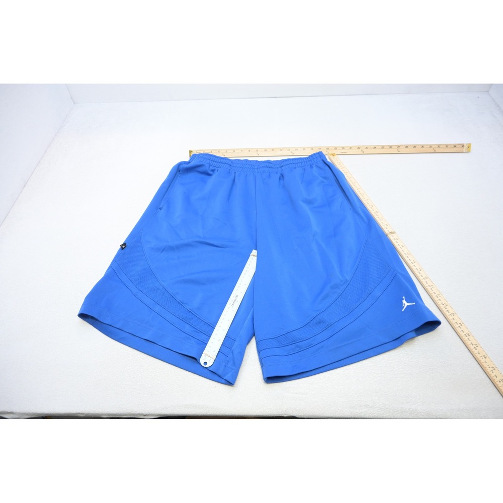 Jordan Basketball Shorts Mens 3XL Blue Embroidered Jumpman Mesh Pockets Used